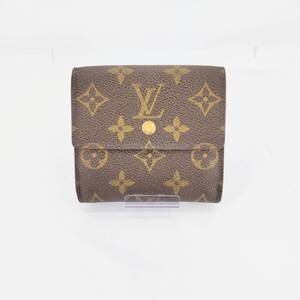 05r7583★1円~【LOUIS VUITTON】 ルイ・ヴィトン M61652 ポルトモネビエ カルトクレディ モノグラム 二つ折り財布 ブラウン 中古品