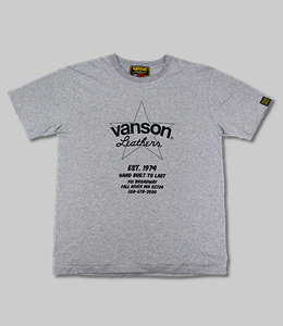 VANSON(ヴァンソン) コットンTシャツ VS21808S GRAY M