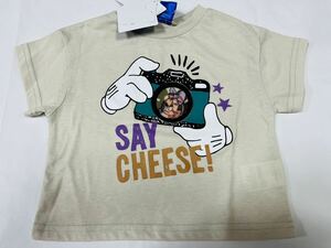 ◎★5385*激安sale!!新品 こども服/ベビー服 　半袖Tシャツsize90(2柄に変化)　1枚★ディズニー/ミッキー＆ミニー