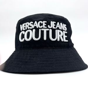 美品　VERSACE JEANS COUTURE ヴェルサーチ　バケットハット　ブラック