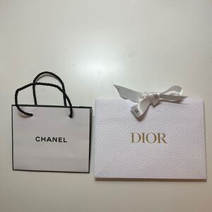 シャネル CHANEL クリスチャンディオール DIOR コスメサイズ ミニサイズ ショッパー 紙袋 2点セット