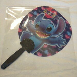 スティッチ　Stitch　 うちわ　プラスチック　ミニうちわ　子供用　未使用　青　可愛い