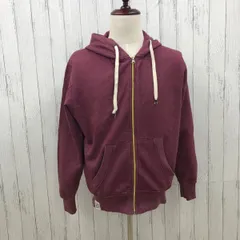 【フォロー割引20%】 CENTERED メンズ ジッパー付き パーカー ボルドー L 【b0412】