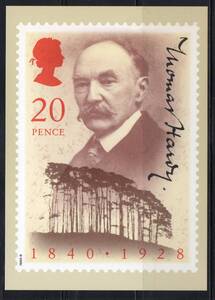 【即決】《e-532》イギリス / ロイヤルメール製絵葉書　『Thomas Hardy（小説家）』　１枚（ＰＨＱ-１２７）