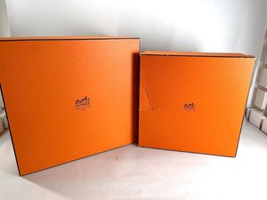 【即決】[中身なし]HERMES エルメス 空箱 ボックス 大・中 2点まとめ ダメージあり[03-4460