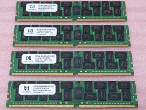 ◎HPC RD4LR64G48H2400 4枚セット *PC4-19200/DDR4-2400 SK hynixチップ ECC LoadReduced 288Pin DDR4 LRDIMM 256GB(64GB x4) 動作品