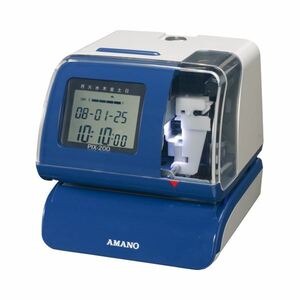 【新品】アマノ 電子タイムスタンプ 電波時計内蔵PIX-200 1台