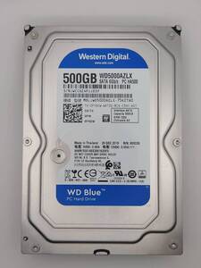 【中古動作品】Western Digital 3.5インチHDD SATA(Serial ATA) 500GB WD5000AZLX-75K2TA0 使用時間 7851時間