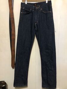 Lee Lot.20101STRAIGHT DENIM PANTS リー　ストレートデニム W30 濃紺　ダークブルー　日本製　センター黒タグ　革パッチ　 ジーンズ