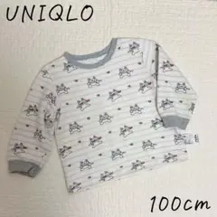 ⭐️UNIQLO ユニクロ　ノンタンはみがき　キルトパジャマ　上着のみ　100cm