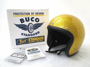 ■◆美品 TOYS McCOY BUCO STANDARD JET500-TX-XL METALFLAKE イエロー L(60-61cm) トイズマッコイ ブコ スタンダード ジェットヘルメット