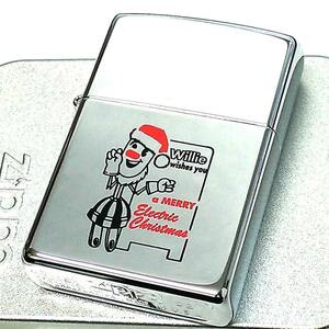 ZIPPO レア クリスマス ジッポ 2002年製 絶版 ライター ビンテージ Xmas 可愛い シルバー 鏡面 未使用品 ヴィンテージ エッチング