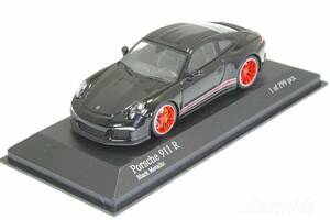 ミニチャンプス 1/43 ポルシェ 911R 991 2016 Black Metallic ブラックストライプ ツーリングパッケージ 911 GT3 Touring Package