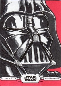 ダースベイダースケッチ2019 Topps Chrome Star Wars ANTHONY FIGARO ARTIST SKETCH CARD 1/1