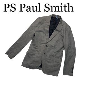 【1円～】PS Paul Smith ピーエスポールスミス テーラードジャケット グレー 総裏 サイドベンツ M