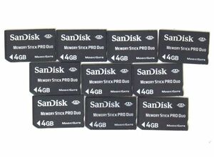 L■◆ SanDisk メモリースティック PRO DUO 4GB 10枚セット ◆NHC09239　サンディスク プロ デュオ