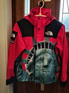 19AW Supreme The North Face Statue of Liberty Mountain Jacket Red S 新品 シュプリーム ノースフェイス box logo ジャケット 自由 赤