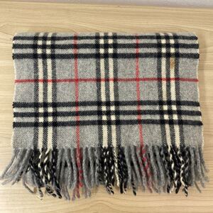 1円〜 BURBERRY バーバリー カシミヤ100 ノバチェック マフラー ベージュ チェック柄 約160cm 28cm ロンドン ストール 売り切り