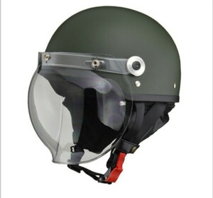 ハーフヘルメット　 CROSS CR-760　マットグリーン　フリー(57～60cm未満)サイズ　CROSS CR-760 MTGR リード工業