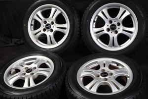 ★バリ山 175/65R15 国産DUNLOP 2017年製 スタッドレス iQアクアアクシオフィールダースペイドポルテヴィッツフィットキューブスイフト等