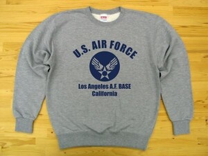 U.S. AIR FORCE 杢グレー 9.7oz トレーナー 紺 M スウェット エアフォース アメリカ空軍 ミリタリー