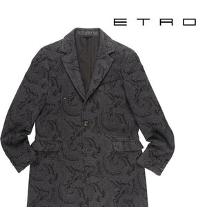 ETRO（エトロ） チェスターコート 1185A-0257 ブラック x グレー 54 24139 【W24141】