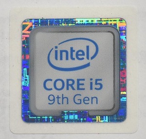 intel Core i5 (第9世代) エンブレム シール (CPU付属の純正品/未使用品) ＃偽物では有りませんのでご安心願います。(管:EB05 x3s