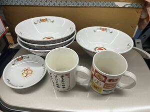 ９点セット　餃子の王将　ラーメン鉢　祝令和２年/３つ　ぎょうざ倶楽部/1つ　50周年/１つ&コップ２つ　&小皿2つ　どんぶり　皿　非売品