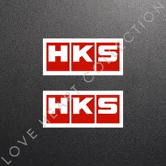 超高品質☆HKS　エッチ・ケー・エス　カッティングステッカー　レッド　2枚　縦43mm×横110mm　エッチケーエス　|　ロゴ　|　デカール　|　切り文字　|　切文字　|　新品　|　未使用　|　送料無料　|　匿名配送　｜　本舗