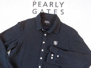 ★美品★PEARLY GATES パーリーゲイツ / PG89 千鳥チェック プルオーバーシャツ / サイズ４