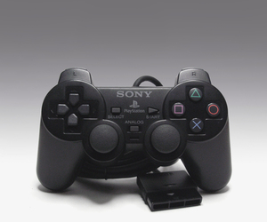 ● SONY 純正 PS2 アナログコントローラー SCPH-10010 ブラック 整備済み デュアルショック2 DUALSHOCK 2 Black SCE 黒 