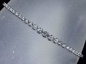 RR14277S初売り【1円～】新品【RK宝石】≪DIAMOND≫ 極上ダイヤモンド 2.00ct! K18WG 超高級 テニス フルエタニティ ブレスレット ダイヤ