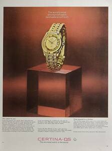 稀少・時計広告！1964年サーチナ 時計広告/Certina-DS Watch/H