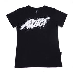 Addict アディクト Addict スプレーペイント TEE 半袖 Tシャツ (ブラック) (S) [並行輸入品]