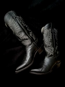 USA製 NOCONA BOOTS ビンテージ ウェスタンブーツ ワイズ7Ｄ ブラック 美品　送料無料