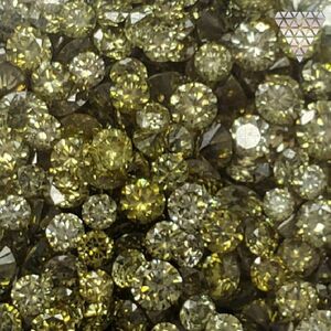 合計 3.0 ct Fancy Yellowish / Greenish / Grayish - Green / Yellow 系 天然 ダイヤモンド メレ カラー MIX 3.0 ct の量り売り