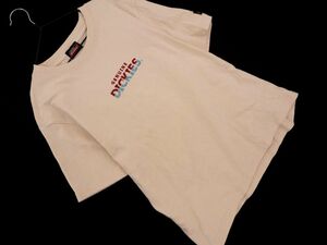 Dickies ディッキーズ ロゴ 刺繍 Tシャツ sizeM/ベージュ ■◆ ☆ dfc1 レディース