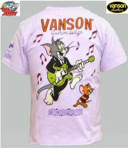 送料185円新品(M)定価9,350円[VANSON バンソン トム＆ジェリー 天竺半袖Tシャツ]TJV-2313 ユニセック バイカー アメカジ532