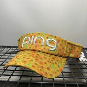 PING ピンゴルフ レディース サンバイザー イエロー　ブルームインザデザートバイザー HW-A2207