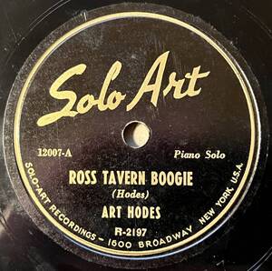 ART HODES SOLO ART Ross Tavern Boogie/ South Side Shuffle