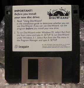Seagate　DiscWizard　フロッピーディスク（Windows3.1／Windows95）