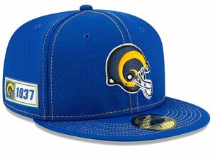 【7】 限定 100周年記念モデル NEWERA ニューエラ LA ラムズ RAMS ロサンゼルス 59Fifty キャップ 帽子 NFL アメフト USA正規品 公式