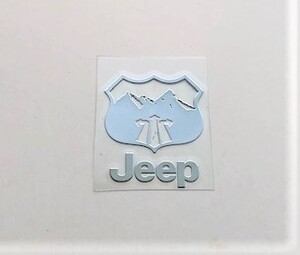 新着限定品　簡単に貼り付けできる　　JEEP　マーク　アルミ　ステッカーB