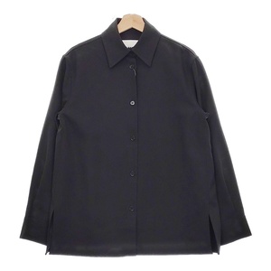 JIL SANDER 未使用品 CAMICIA ウールギャバジンシャツ J52DL0008 J40002 定価162800円 24SS ブラック ジルサンダー 4-1113T 251326