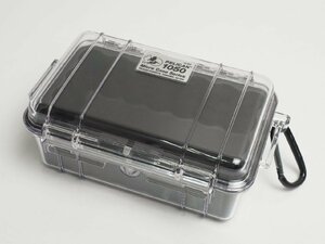 新品 PELICAN 1050 CASE ペリカンケース マイクロケース カラー:ブラック/クリア 外寸:20.3x12.9x7.9cm [1050] ケース用品[3FZ-60207]