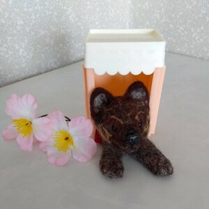 羊毛フェルト 　甲斐犬　犬　 日本犬　ミックス犬　雑種犬　ハンドメイド　ぬいぐるみ　★送料無料★　★匿名配送★21