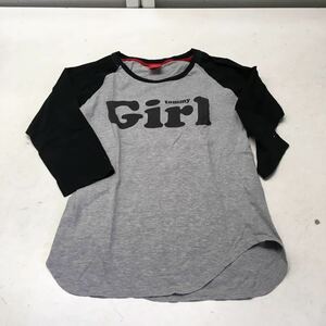 送料無料★tommy girl トミーガール★Tシャツ　トップス★レディースSサイズ★グレー×ブラック　#50404sax