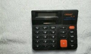 送料無料　電卓　電子計算機　CEDAR fm-809　ソーラーシステム　レトロ　中古　CALCULATOR