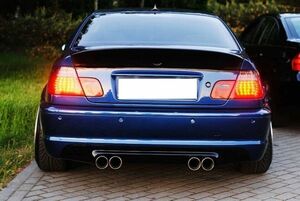 BMW E46 クーペ ダックテール スポイラーABS製 318i 320i 323i 325i 328i 330i M3 ウイング ホイール バンパーマフラーカーボン CSL [2302]