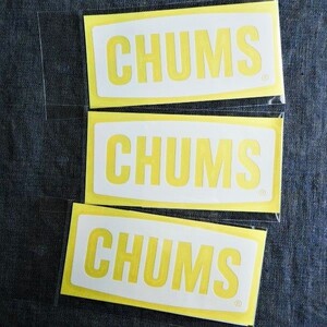 3枚セット チャムス ステッカー Cutting Sheet CHUMS Logo S CH62-1484 新品 防水素材